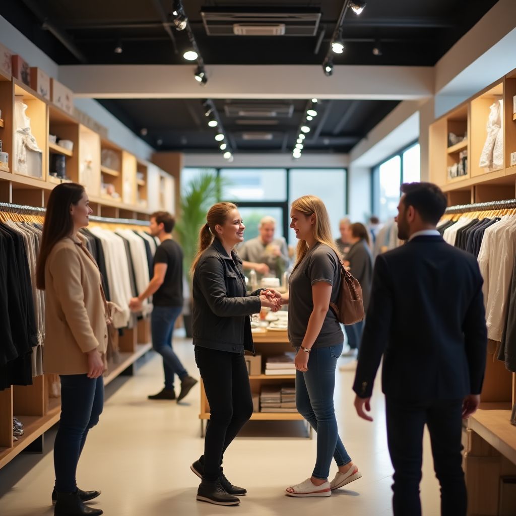 Interior de una moderna tienda de retail
